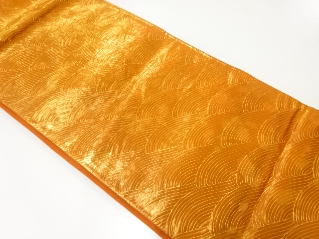 アンティーク　波模様刺繍袋帯（材料）